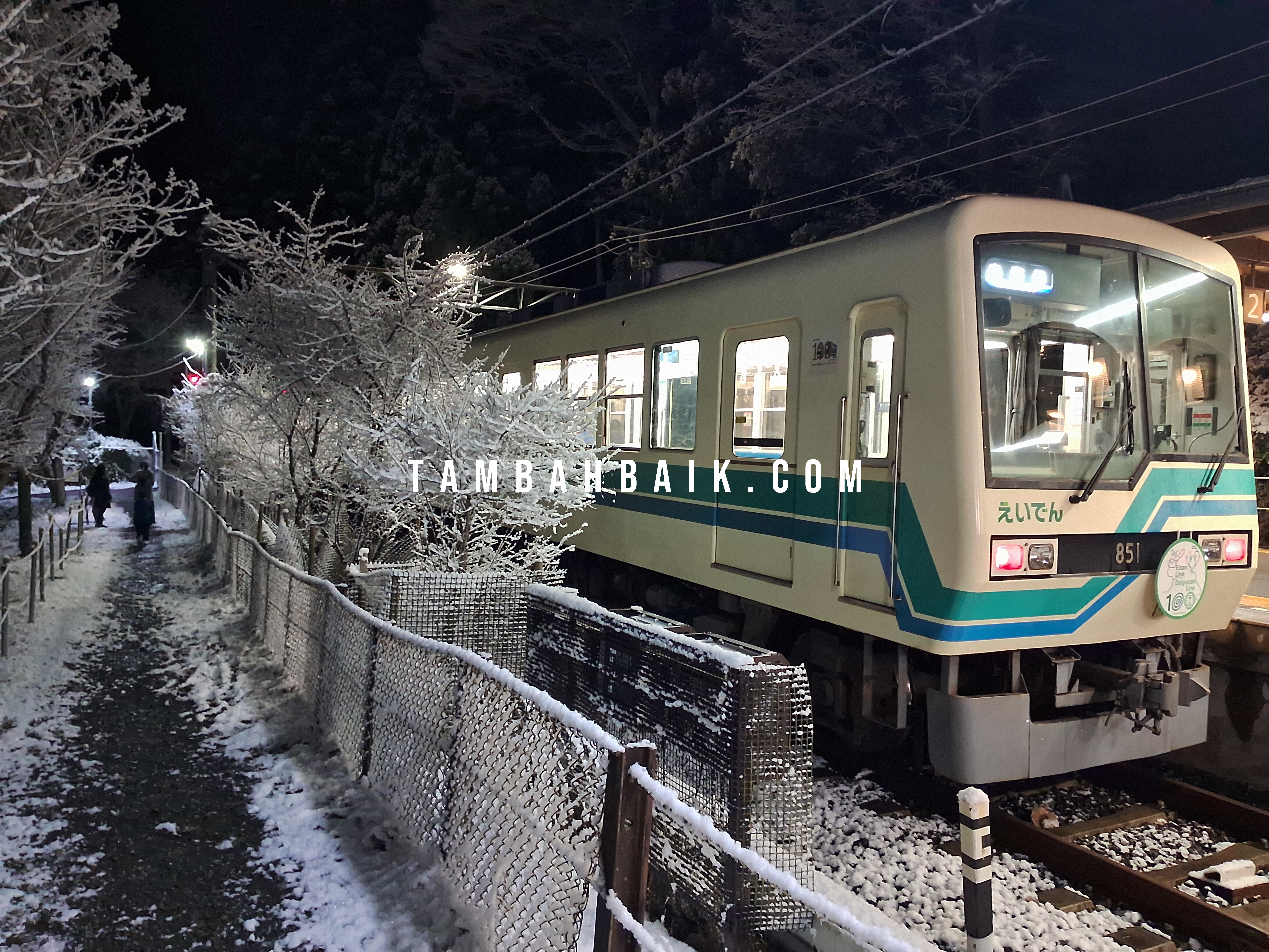 Mengejar Salju Malam Hari di Stasiun Kurama Kyoto